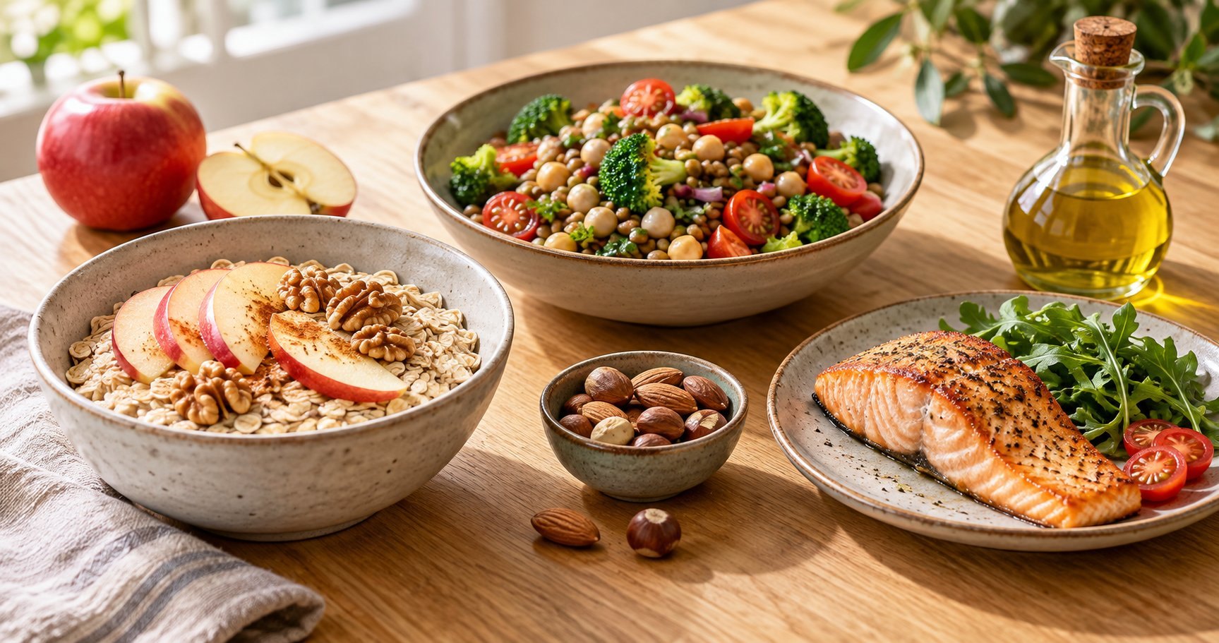 Repas varié pour la rubrique Cholestérol et cœur