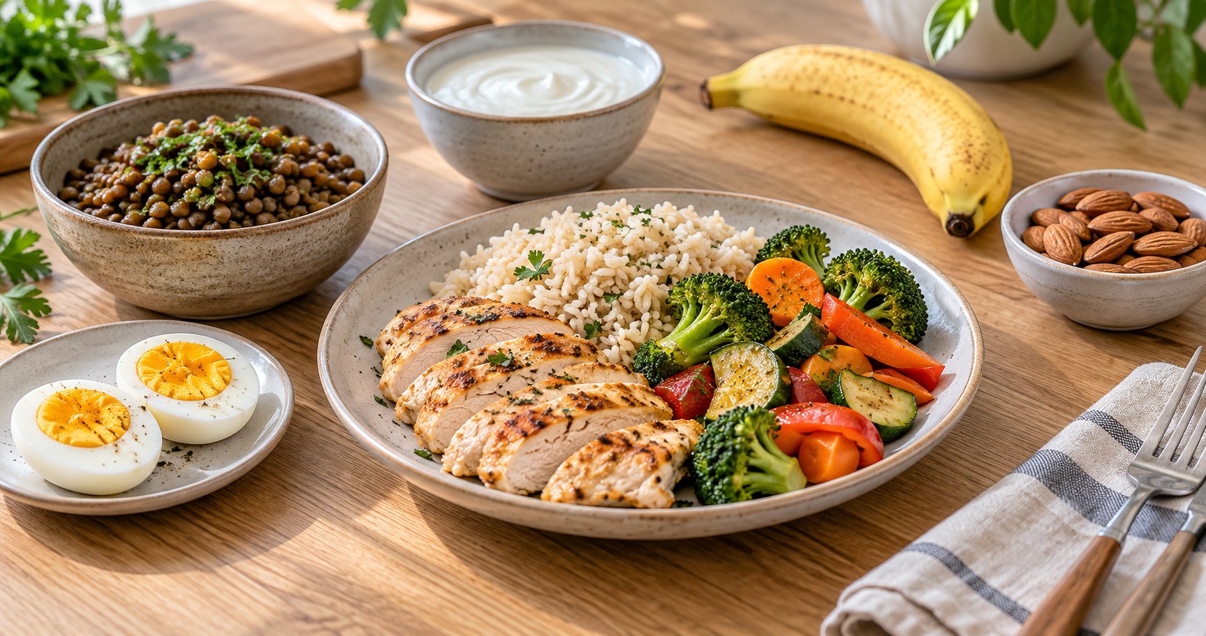 Repas varié pour la rubrique Muscles et forme