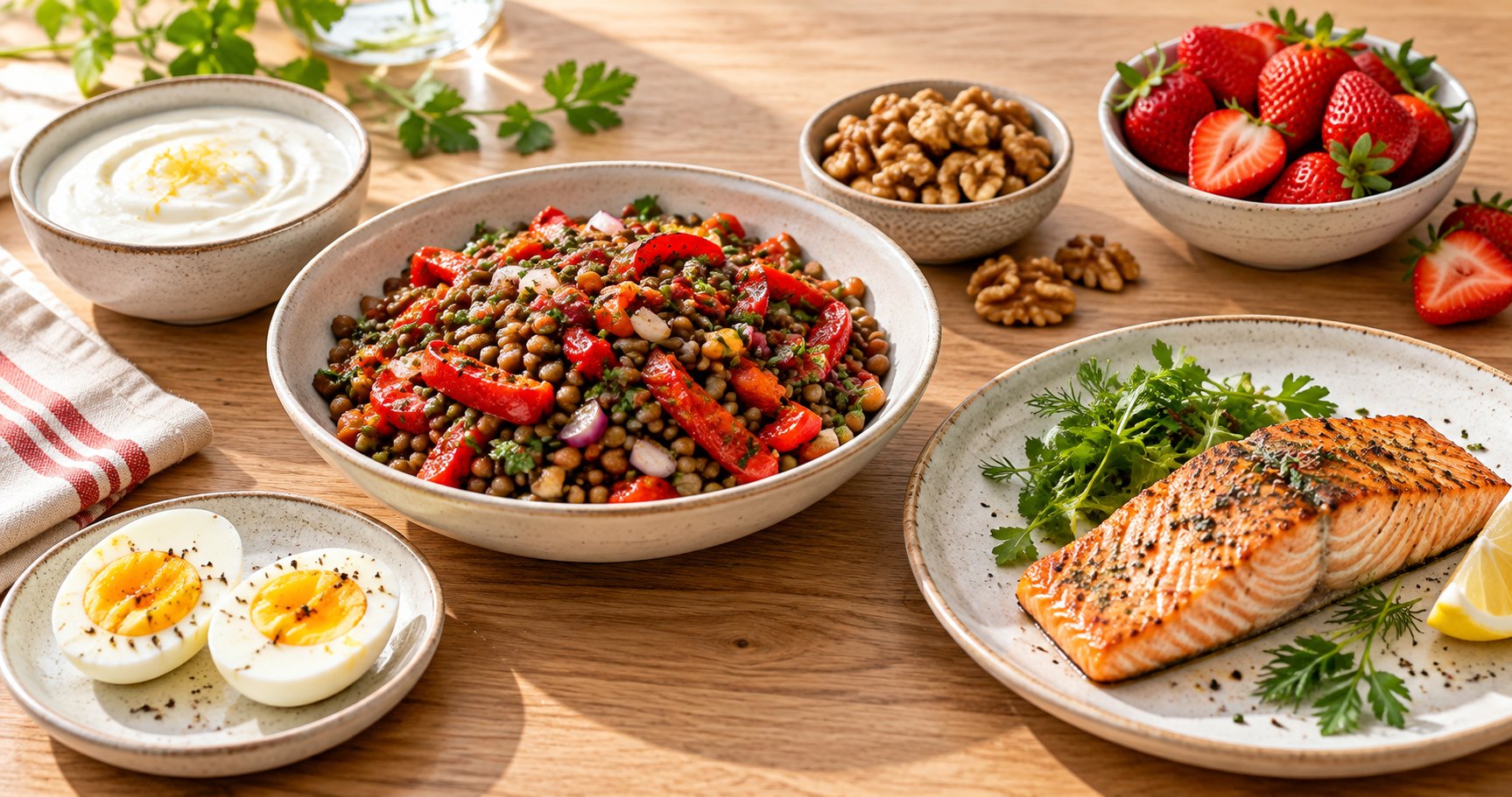 Repas varié pour la rubrique Peau, cheveux et ongles