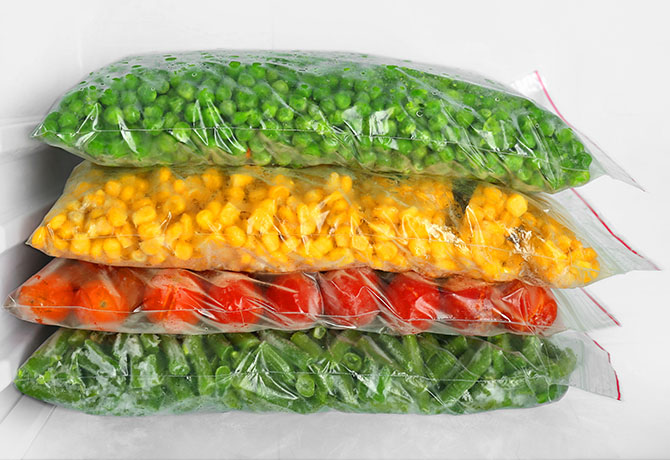 fruits et légumes congelés