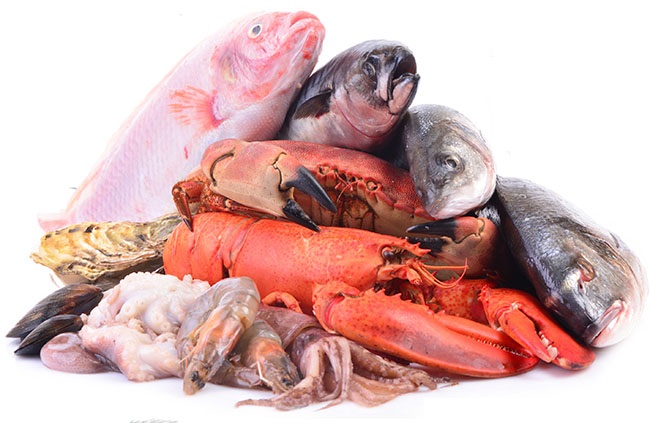 les poissons et fruits de mer