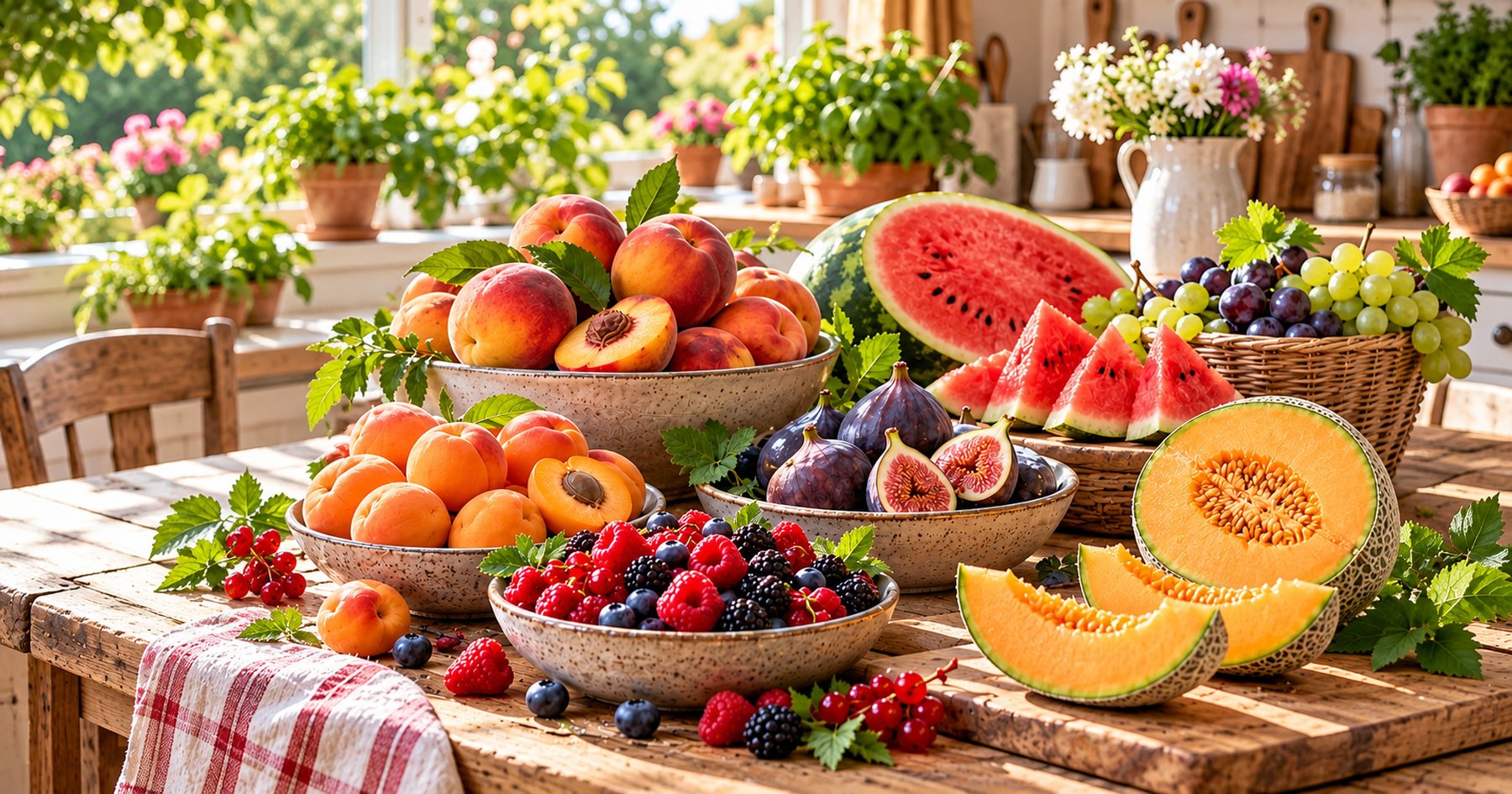 Les fruits de saisons en août