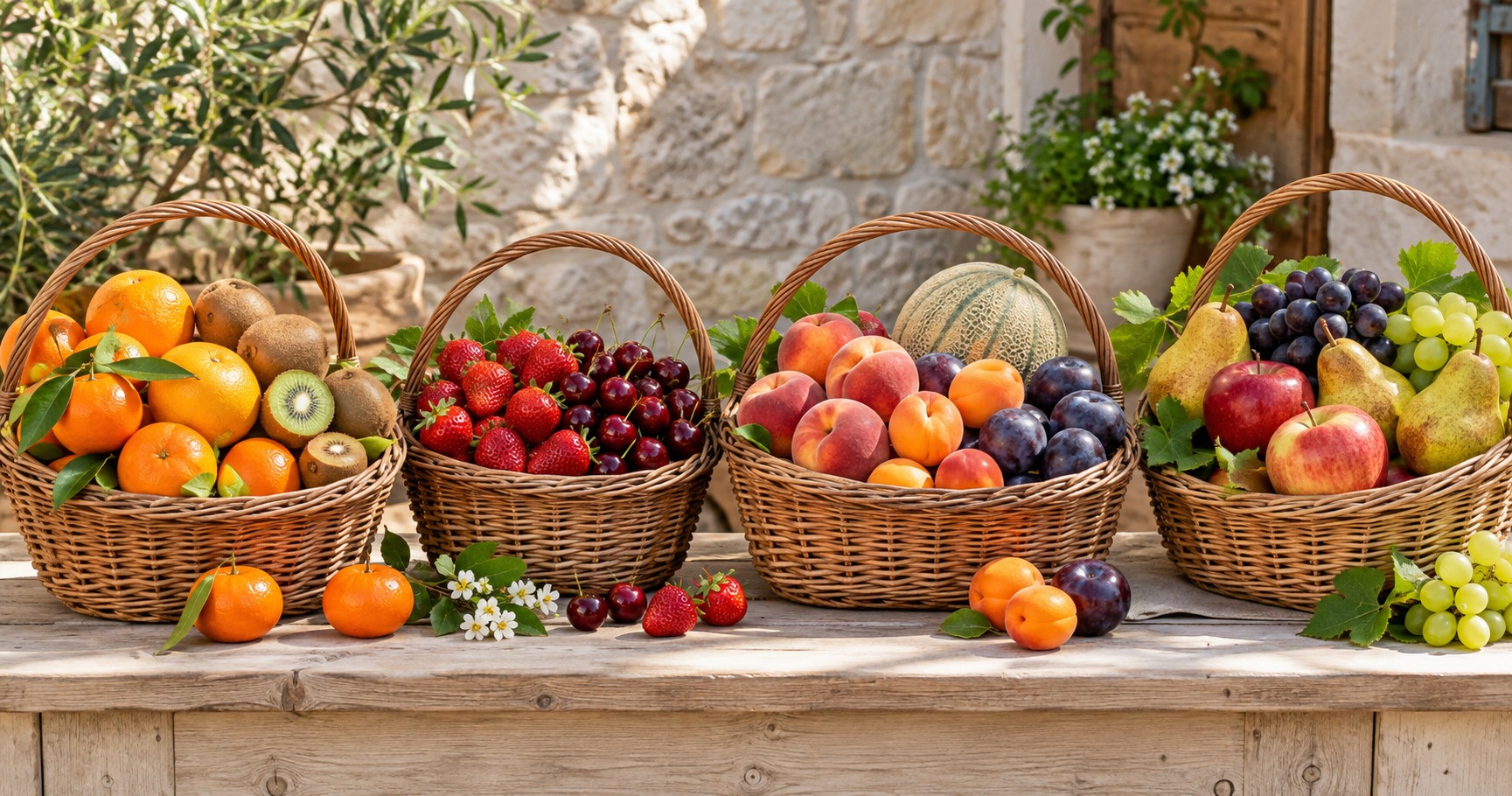 Sélections de fruits pour les quatre saisons