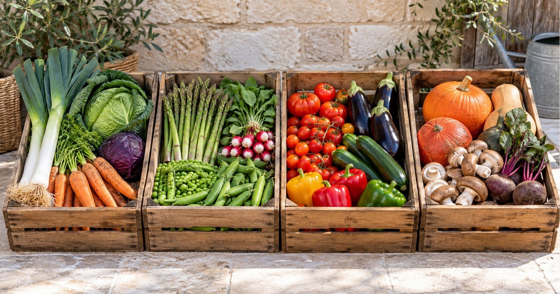 Sélections de legumes pour les quatre saisons