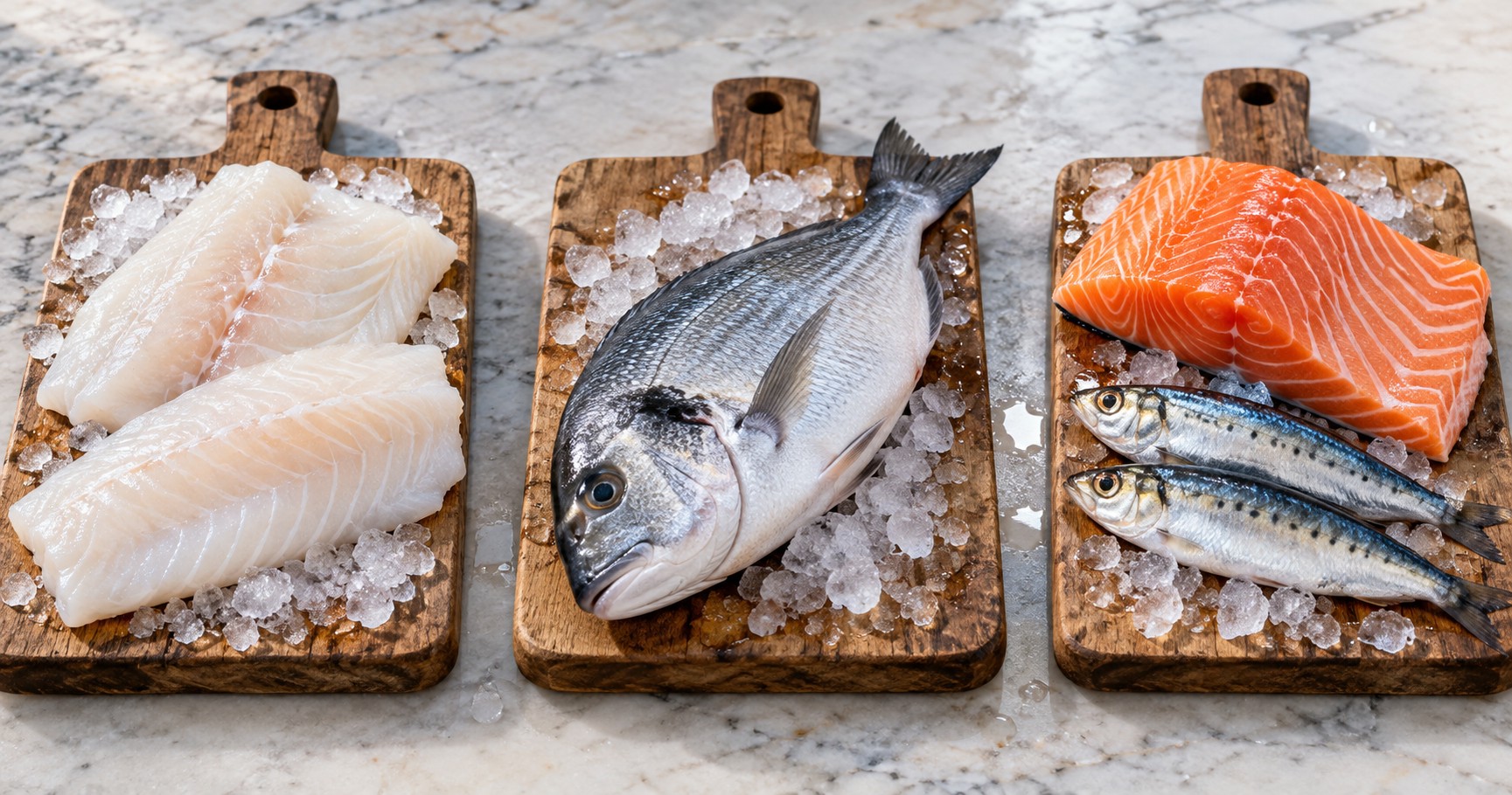 Différentes familles de poissons présentées ensemble