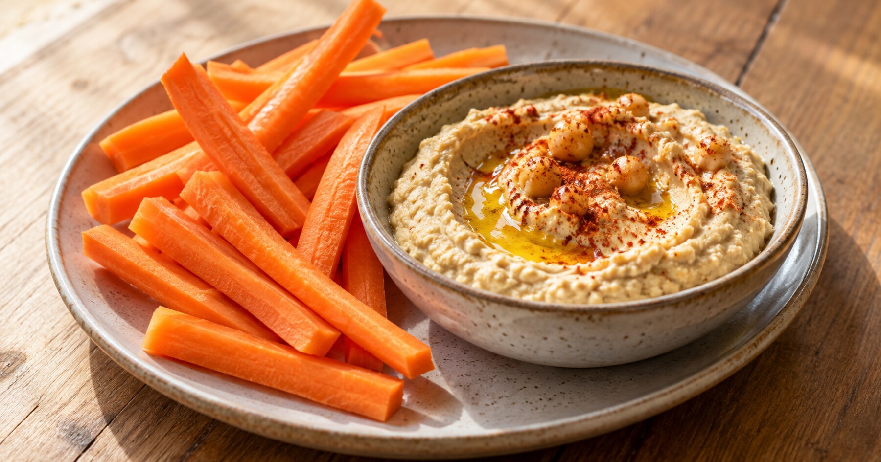 Carotte et houmous.