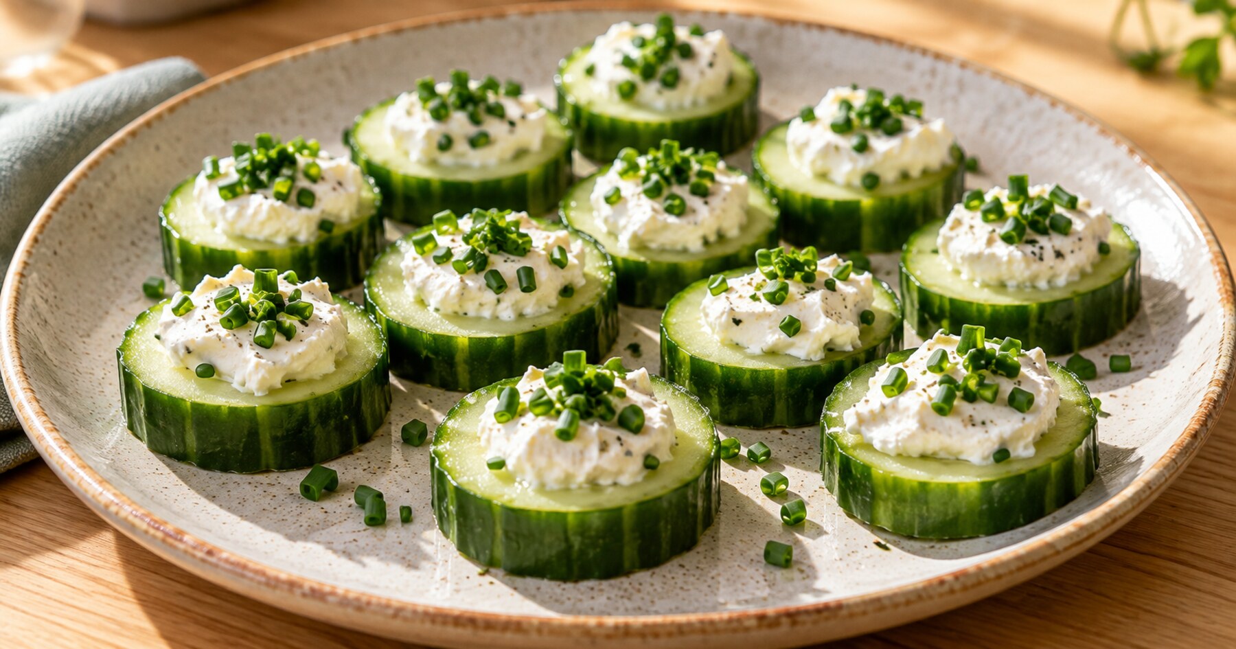 Concombre et fromage frais.