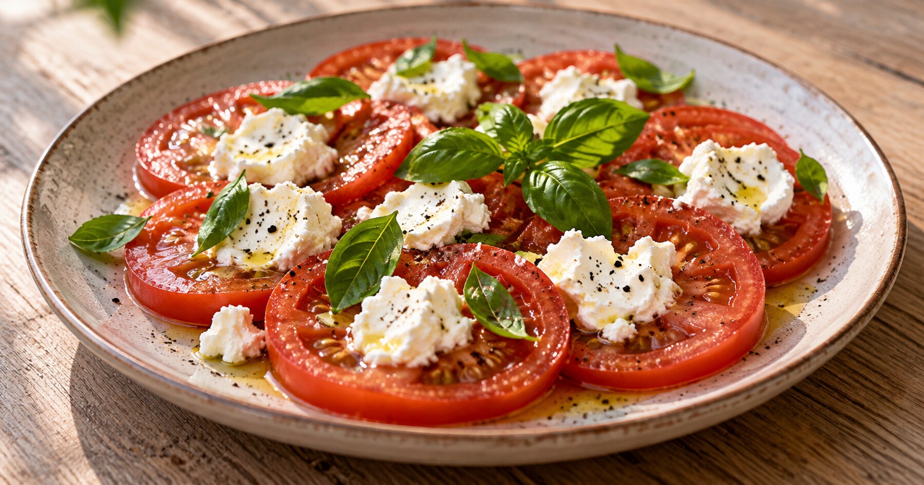 Tomate et chèvre frais.