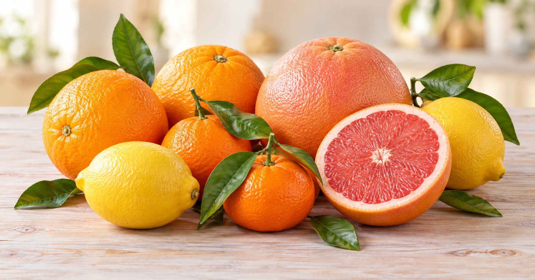 Oranges, citrons, mandarines et pamplemousse frais