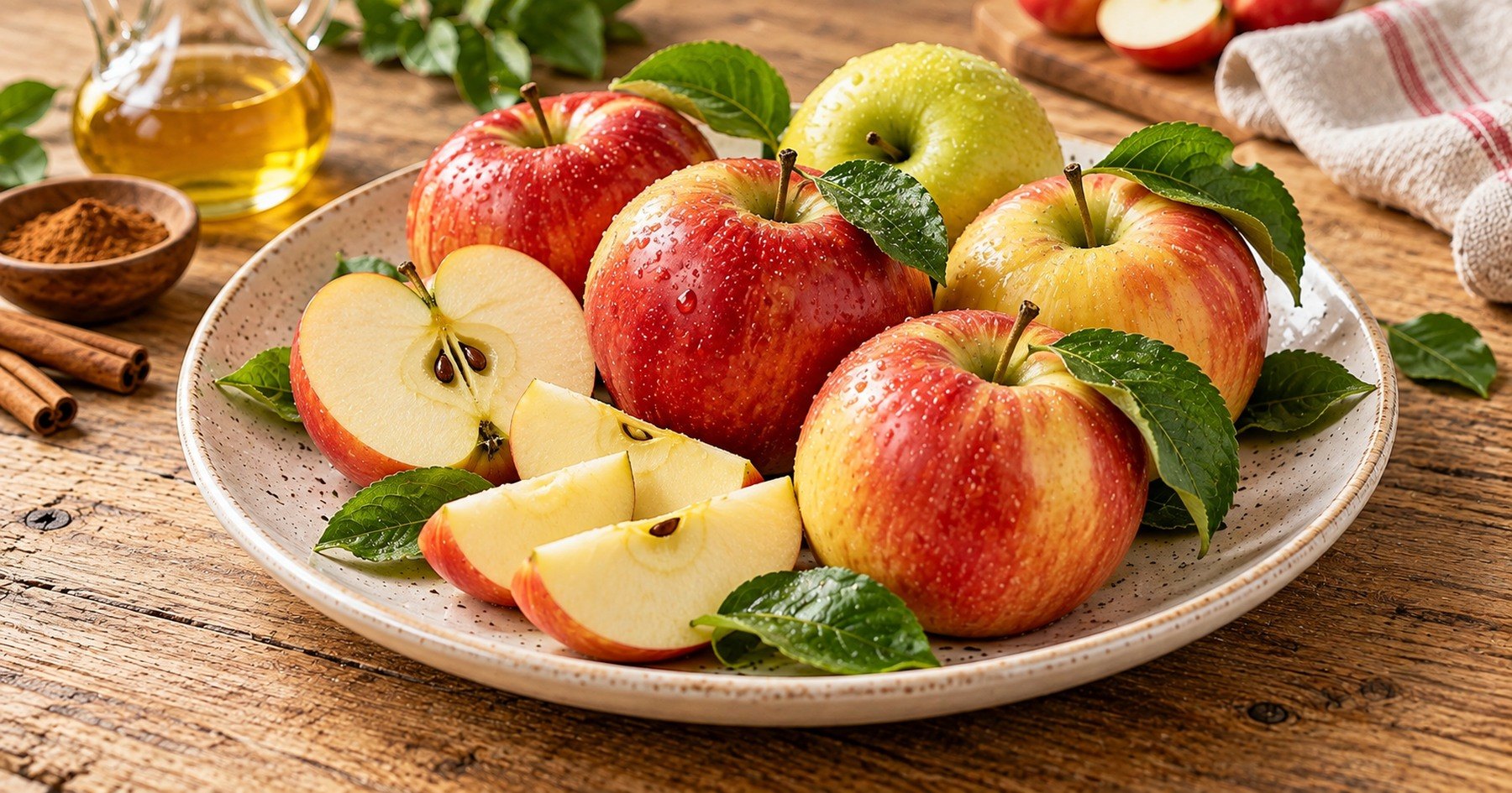Les fruits : un exemple avec une pomme.